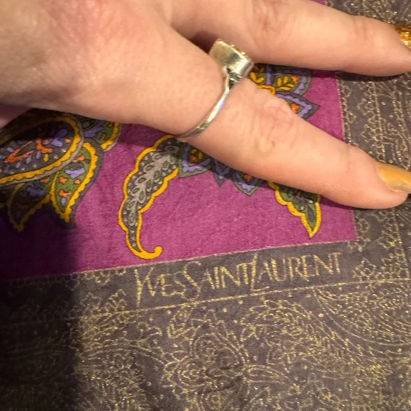 Yves Saint Laurent Vintage Silk Scarf - Picture 3 of 4